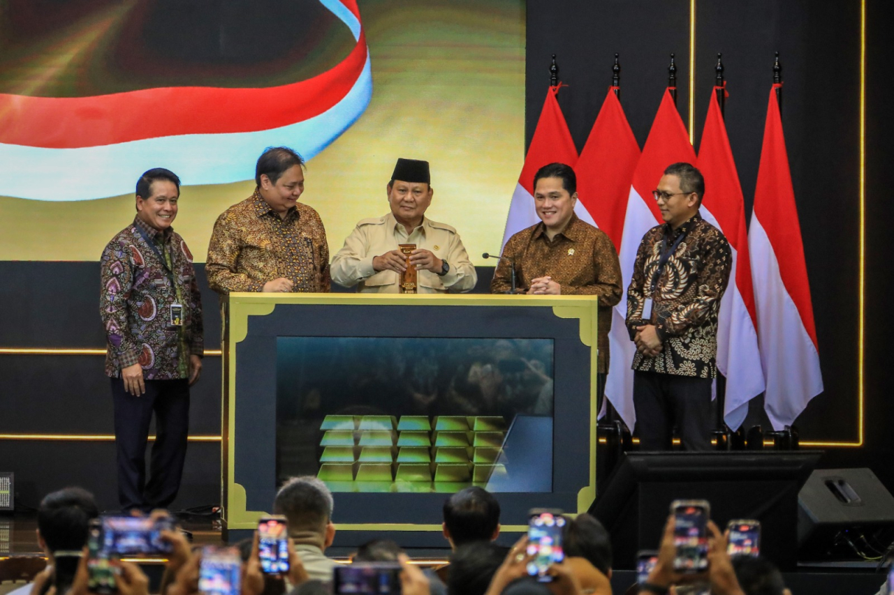 Presiden Prabowo Resmikan Layanan Bank Emas Pegadaian, BRI Group Optimis Perkuat Ekonomi Nasional